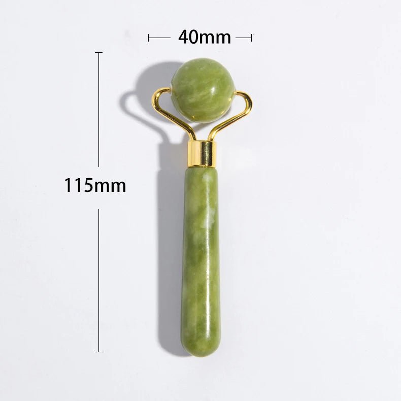 “3 - in - 1 Jade Glow Sculpting Set – Gua Sha, Roller & Stone" - Auracel